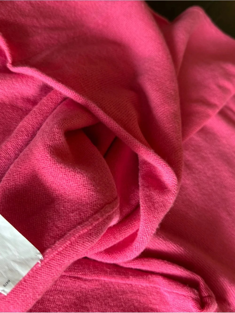J. Crew 100% Italian Cashmere Bright Pink Crewneck Pullover Sweater Size S